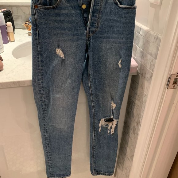 Levi's 501 S BUTTON YOUR FLY SKINNY WOMEN'S JEANS - Picture 4 of 9